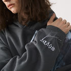 Black Pullover Hoodie Long Sleeve Custom Logo Custom samll quantity